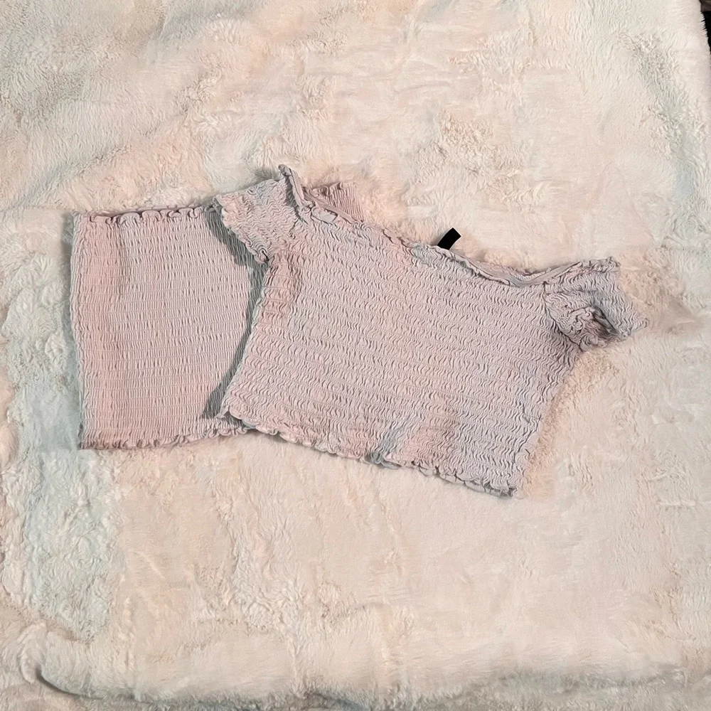 2 PACK white scrunch tops